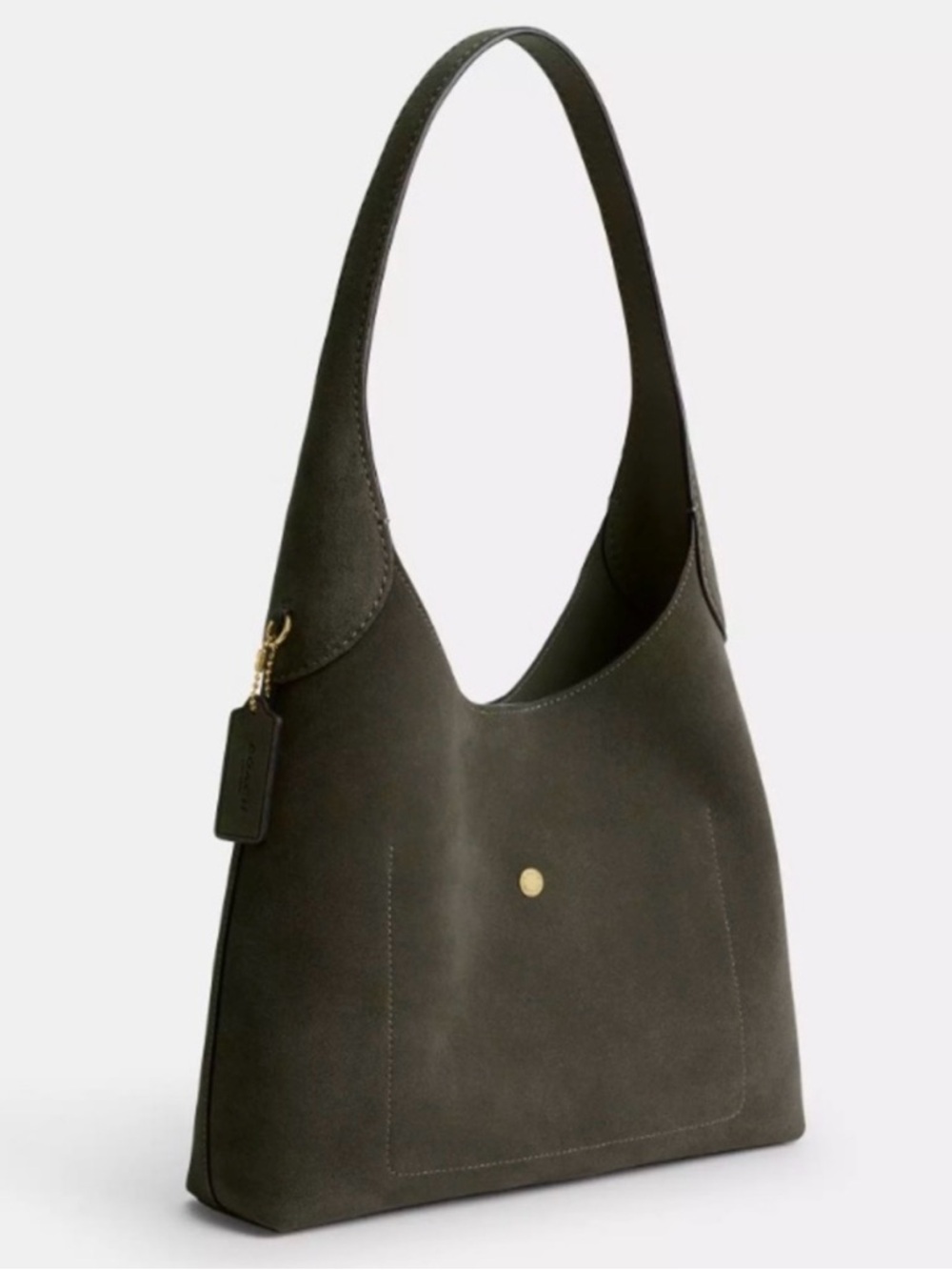 Brass and Olive Coach Brooklyn Shoulder Bag 28 - Picture 11 of 12